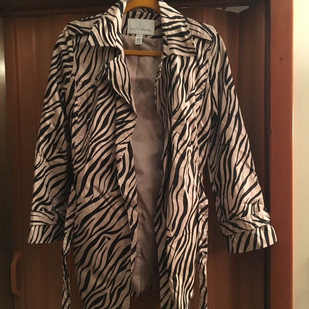 Animal Print Trench Coat